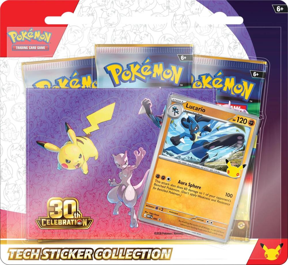 POKEMON 30TH CELEBRATION TECH STICKER COLLECTION