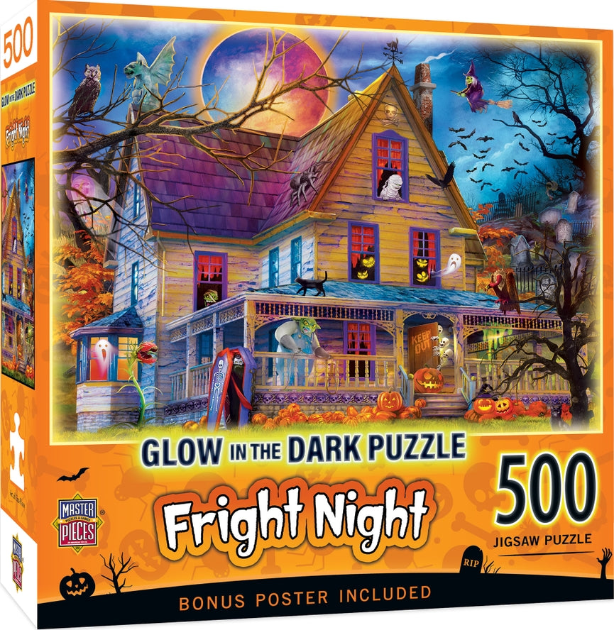 Fright Night 500 Piece Puzzle - Glow in the Dark