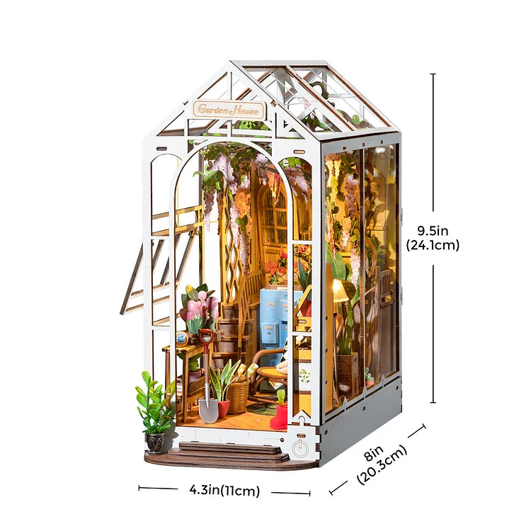 Rolife Holiday Garden House DIY Book Nook Shelf Insert TGB06