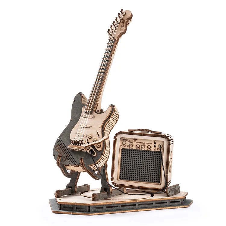 ROKR Electric Guitar Model 3D Wooden Puzzle TG605K