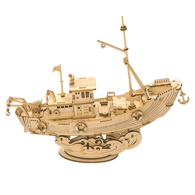 Rolife Fishing Ship Wood Puzzle TG308