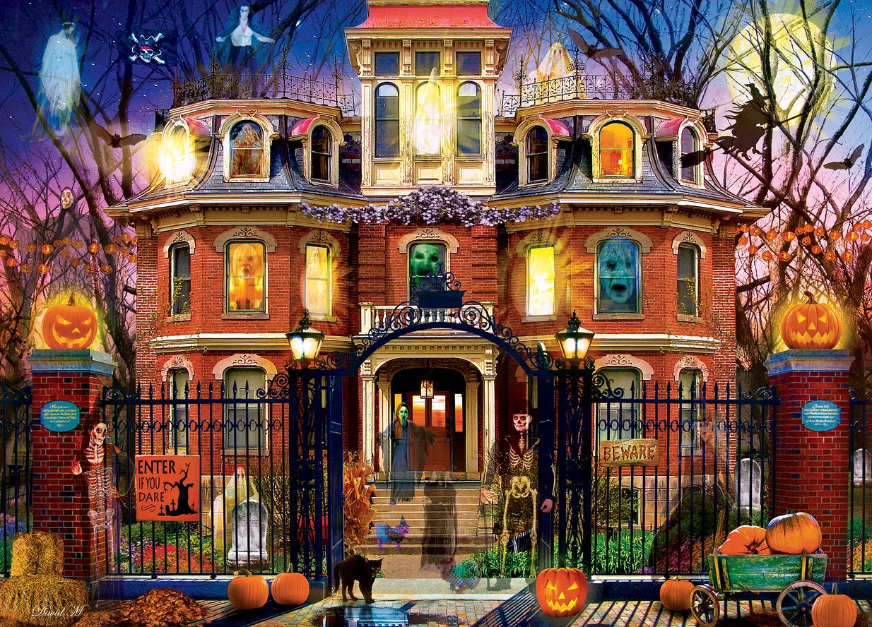 Haunted House on the Hill 1000 pc Puzzle -Glow in the Dark