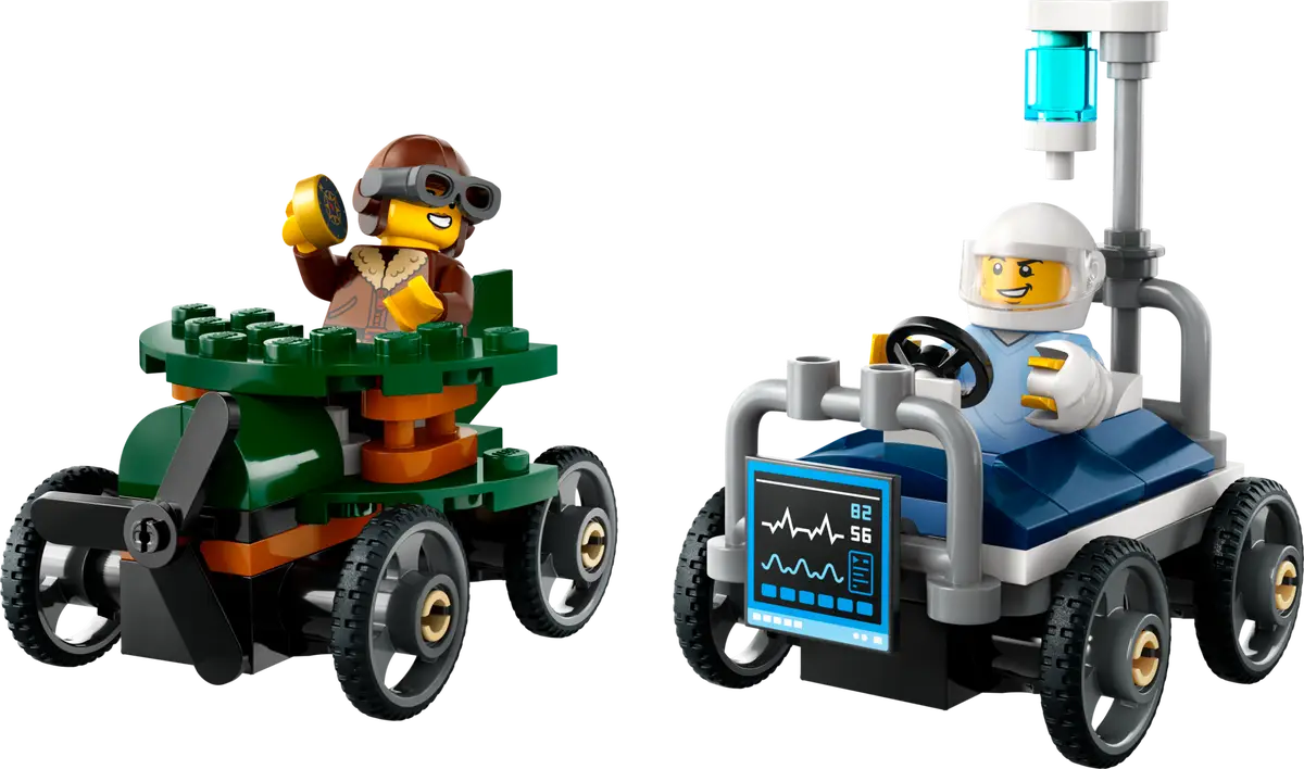 LEGO - 60459 Airplane vs. Hospital Bed Race Car Pack