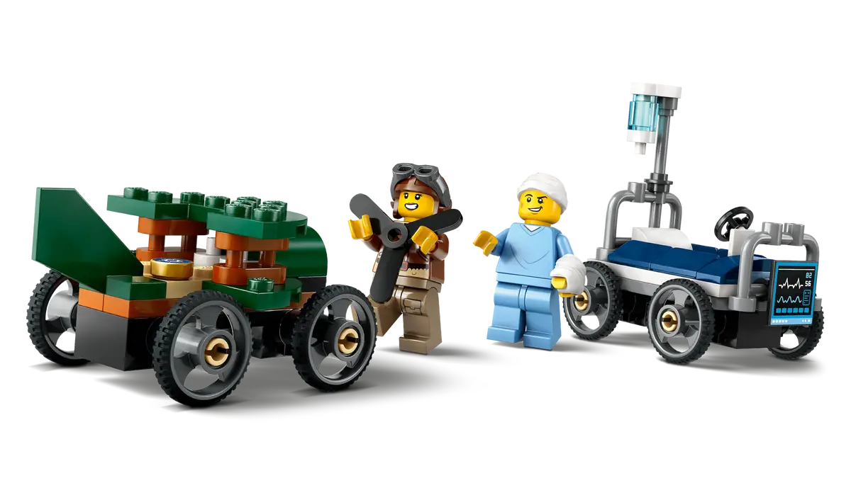 LEGO - 60459 Airplane vs. Hospital Bed Race Car Pack