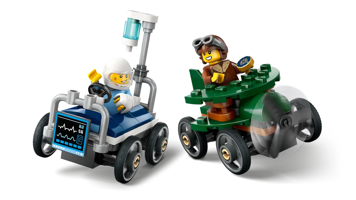 LEGO - 60459 Airplane vs. Hospital Bed Race Car Pack