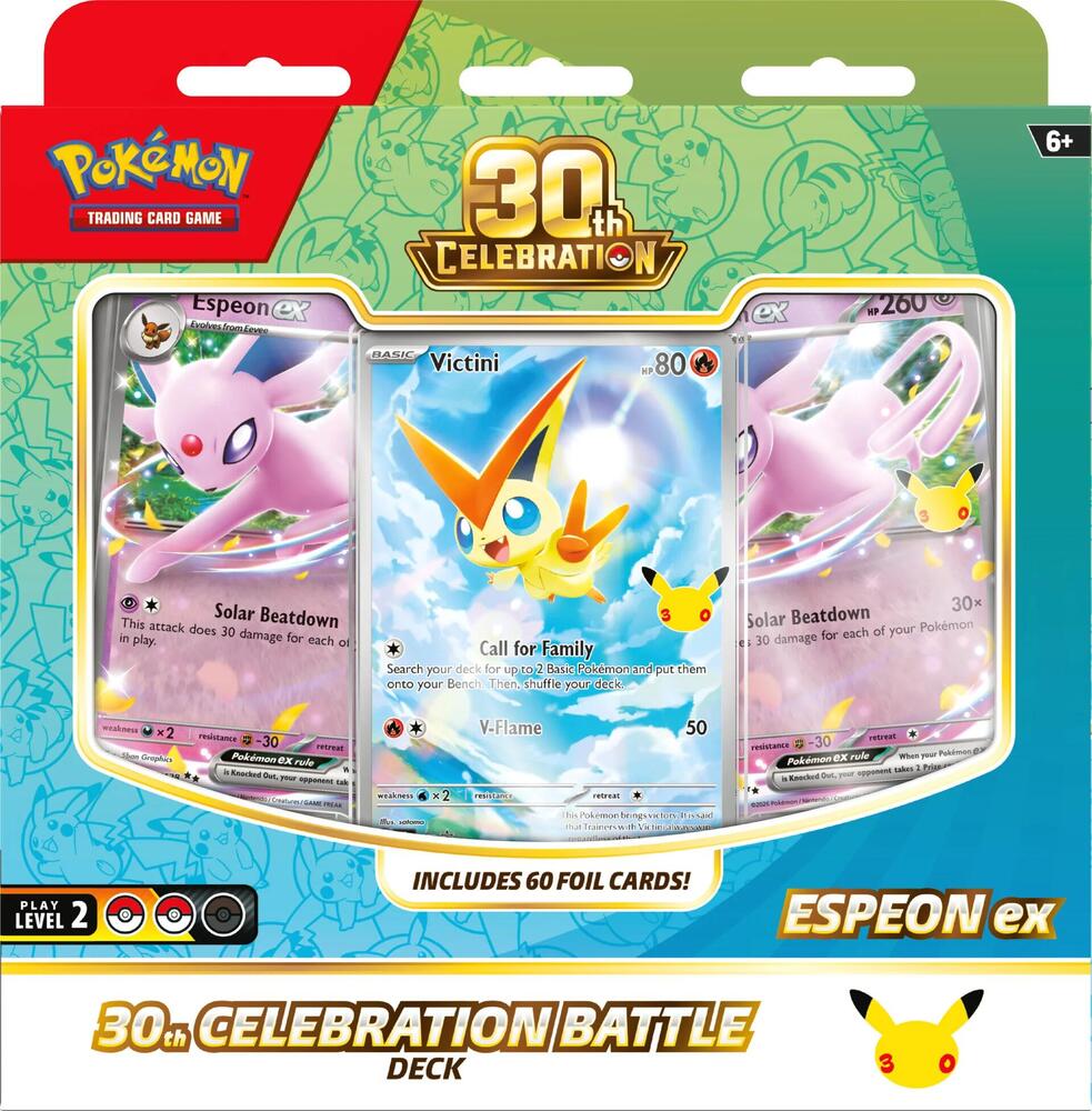 POKEMON 30TH CELEBRATION BATTLE DECKS ESPEON EX/ UMBREON EX