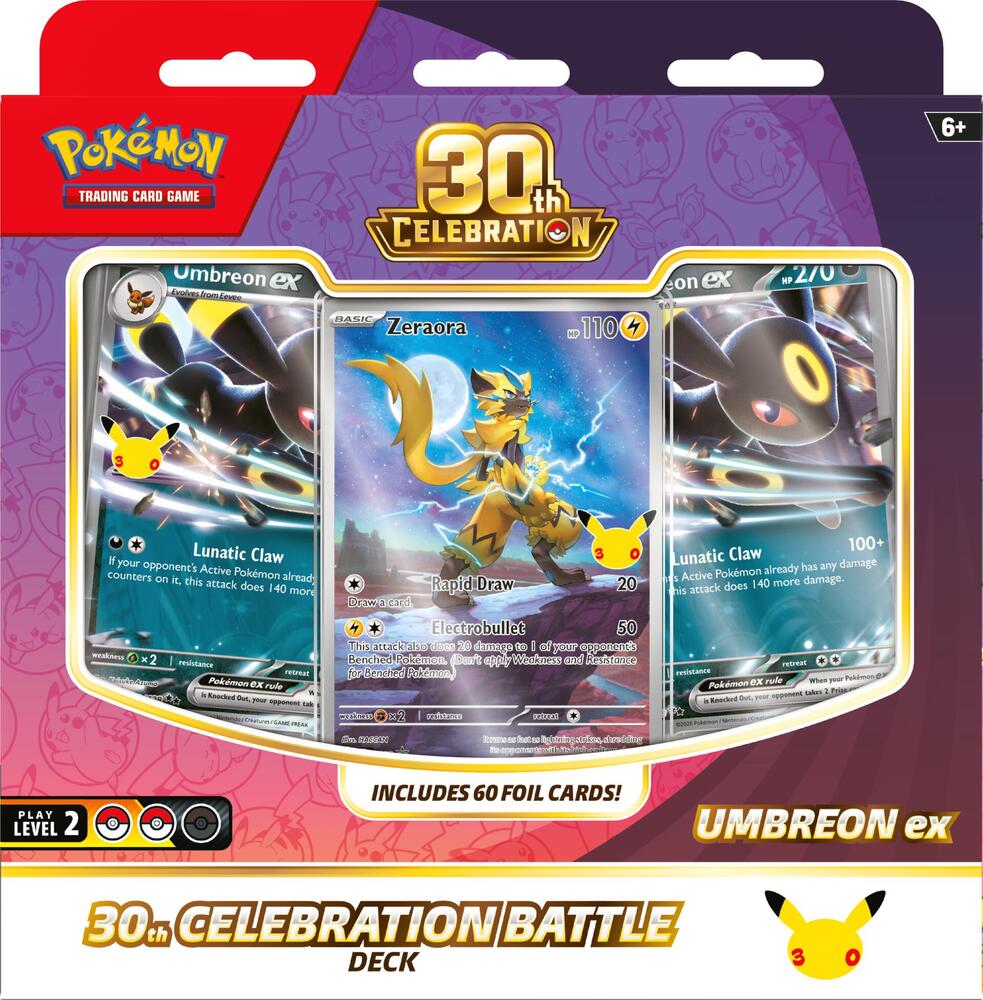 POKEMON 30TH CELEBRATION BATTLE DECKS ESPEON EX/ UMBREON EX