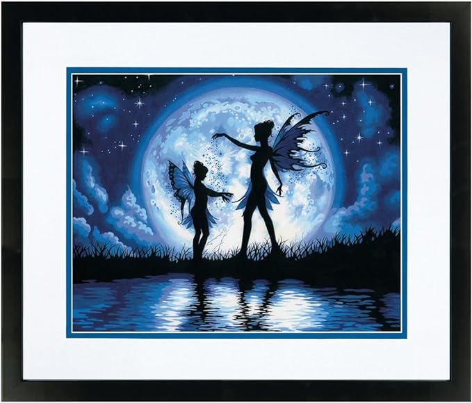 DIMENSIONS - TWILIGHT FAIRY SILHOUETTE - 14X11 Paint by Numbers for Adults (PBN)