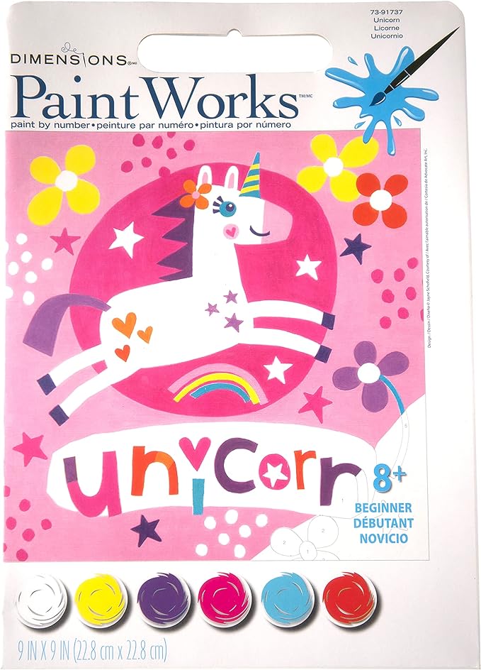 DIMENSIONS - UNICORN 9x9 - Paint by Numbers (PBN)