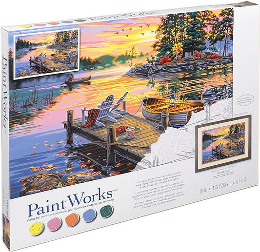 DIMENSIONS - MORNING PARADISE 20x12 - Paint by Numbers for Adults (PBN)