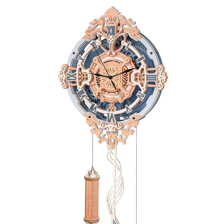 ROKR Romantic Note Wall Clock Mechanical Gear 3D Wooden Puzzle LC701