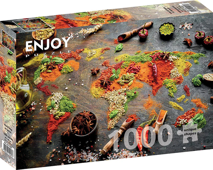 Enjoy - World Map in Spices - 1000 pcs