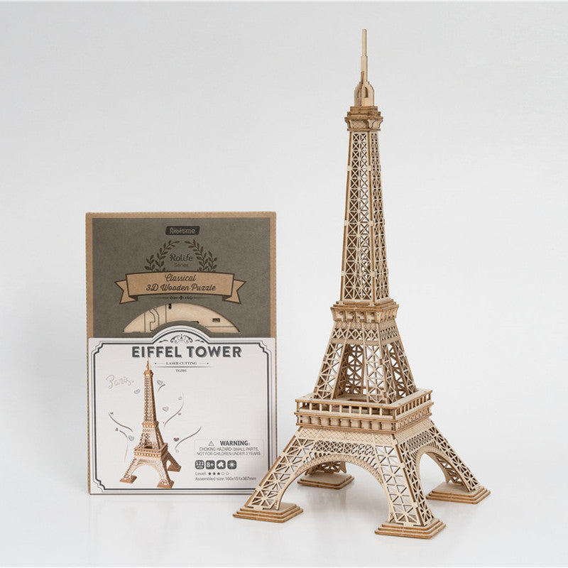 Rolife Eiffel Tower Model 3D Wooden Puzzle TG501