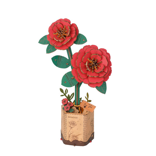 ROWOOD Red Camellia Wood Puzzle TW031