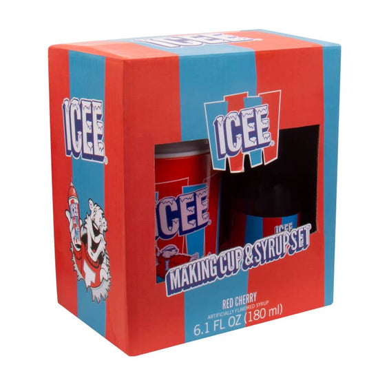 Ensemble de tasses et de sirop pour la fabrication de cerises ICEE