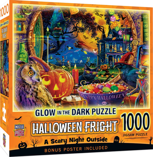 A Scary Night Outside 1000 Piece Puzzle - Glow in the Dark