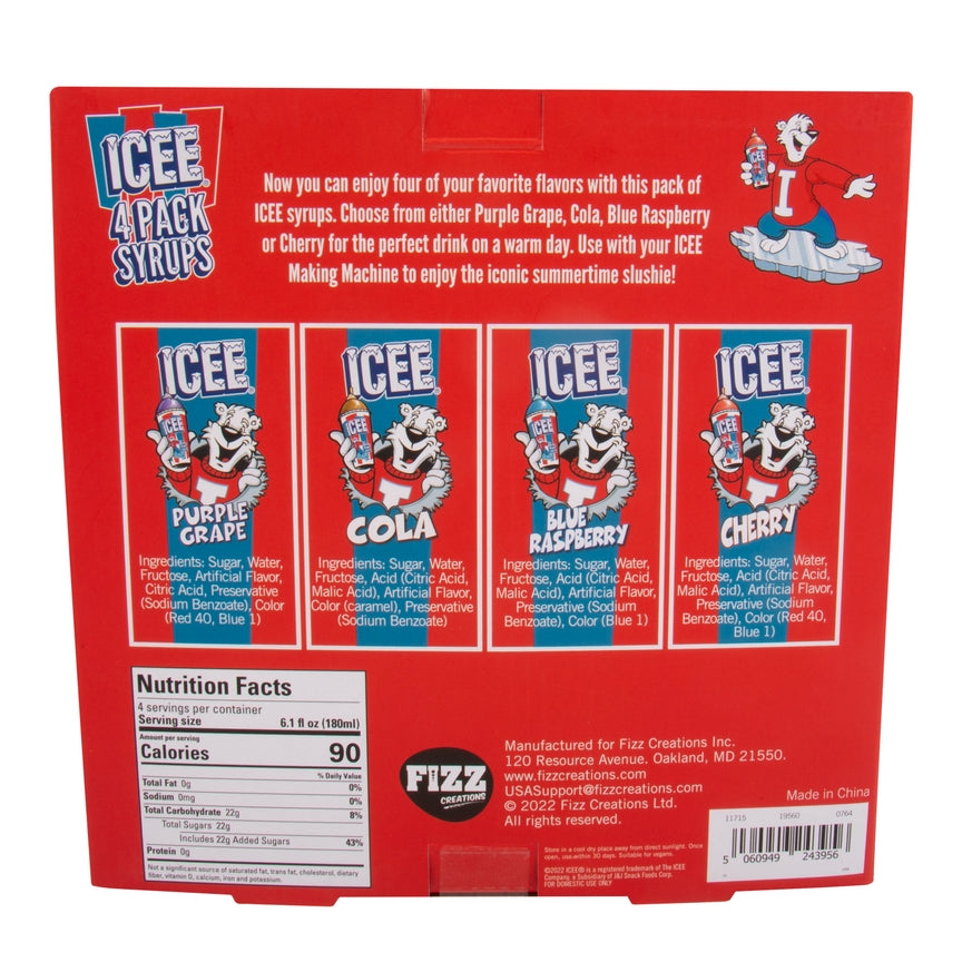 Sirop Selection ICEE, paquet de 4 x 6,1 fl oz