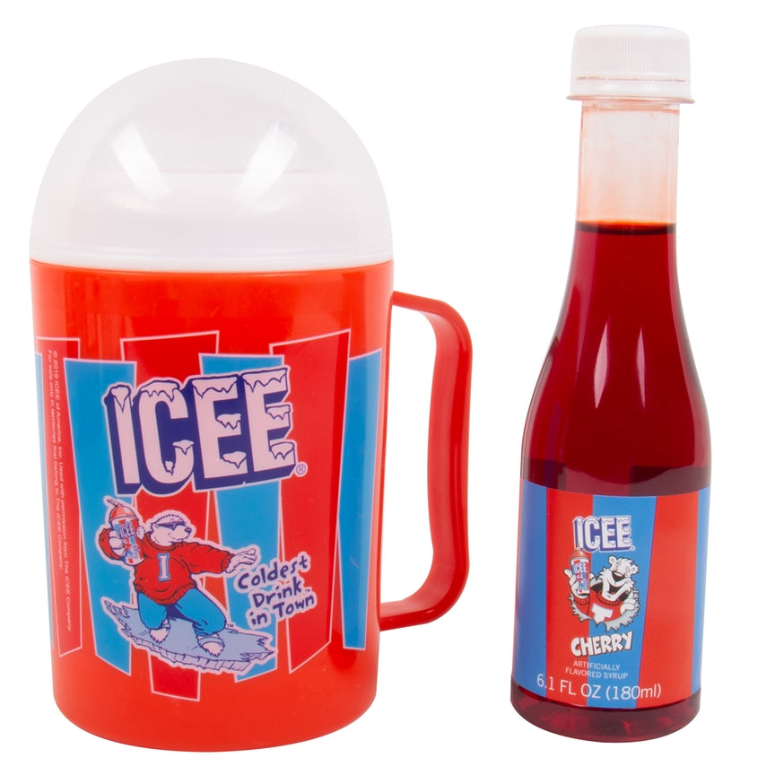 Ensemble de tasses et de sirop pour la fabrication de cerises ICEE