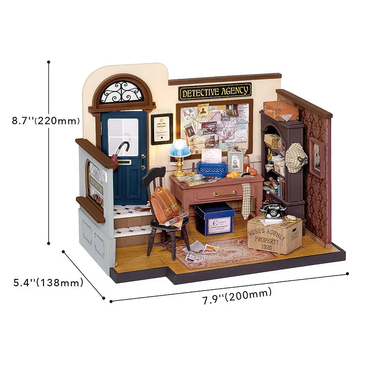 Rolife Mose's Detective Agency DIY Miniature House Kit DG157