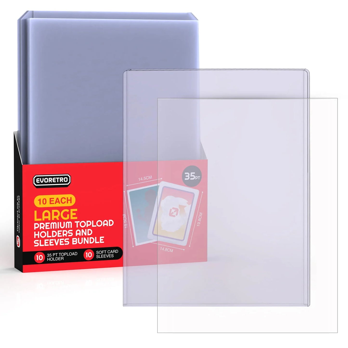 Ensemble de « toploaders » géants et de pochettes